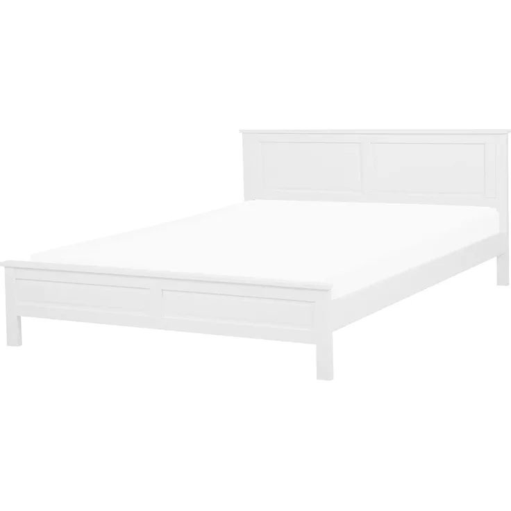 Holzbett weiß Lattenrost 160x200 cm OLIVET