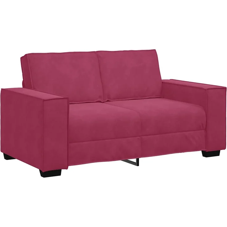 vidaXL 2-Sitzer-Sofa Weinrot 160x78x84 cm Samt 4105014 – Bild 1
