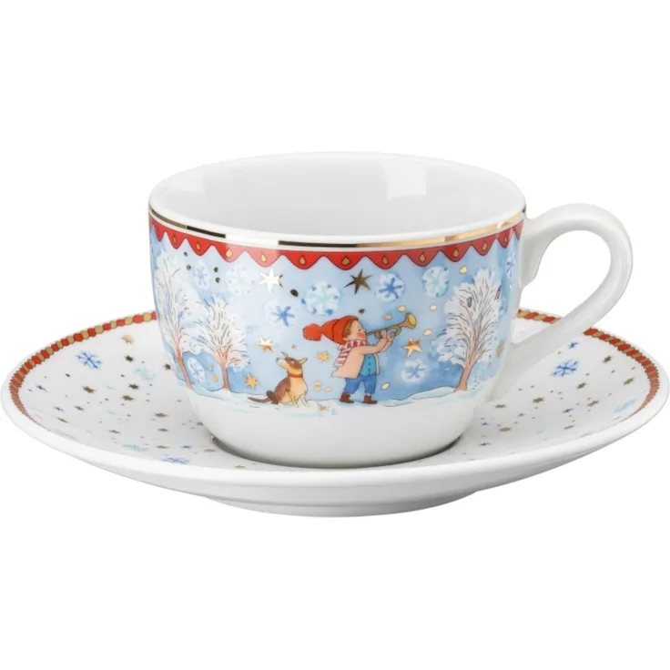 Hutschenreuther Sammelserie 2022 Cappuccinota. 2-tlg. Weihnachtsa.