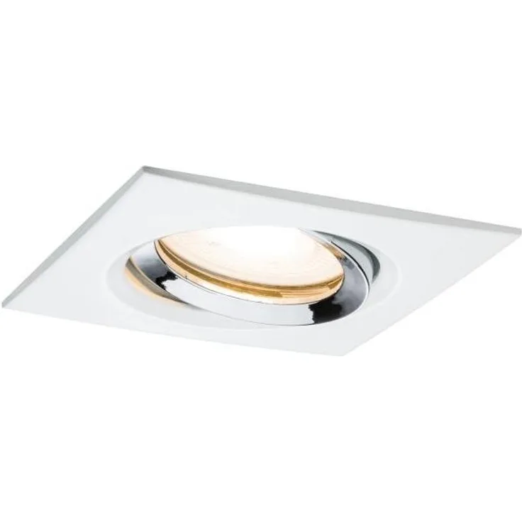 Paulmann No. 93664 Einbauleuchte LED Nova IP65 eckig max. 35W Weiß, Chrom 1er-Set schwenkbar