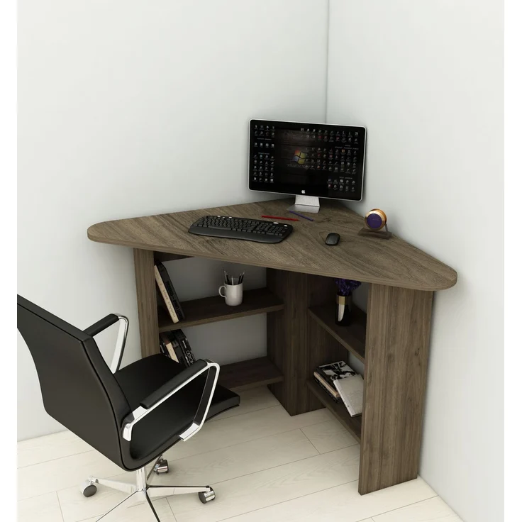 Skye Decor 'Corner - Walnut' Schreibtisch, Walnuss, 80 x 73,8 x 80 cm – Bild 1