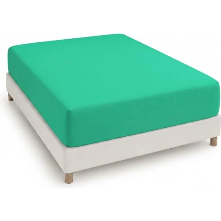 Degrees Home - Collection - Spannbettlaken – 100% Polyester, Hochwertige Mikrofaser, Rundum-Gummizug, Atmungsaktiv & Pflegeleicht, Oeko-Tex Standard -105x200x33– Grün – Bild 1