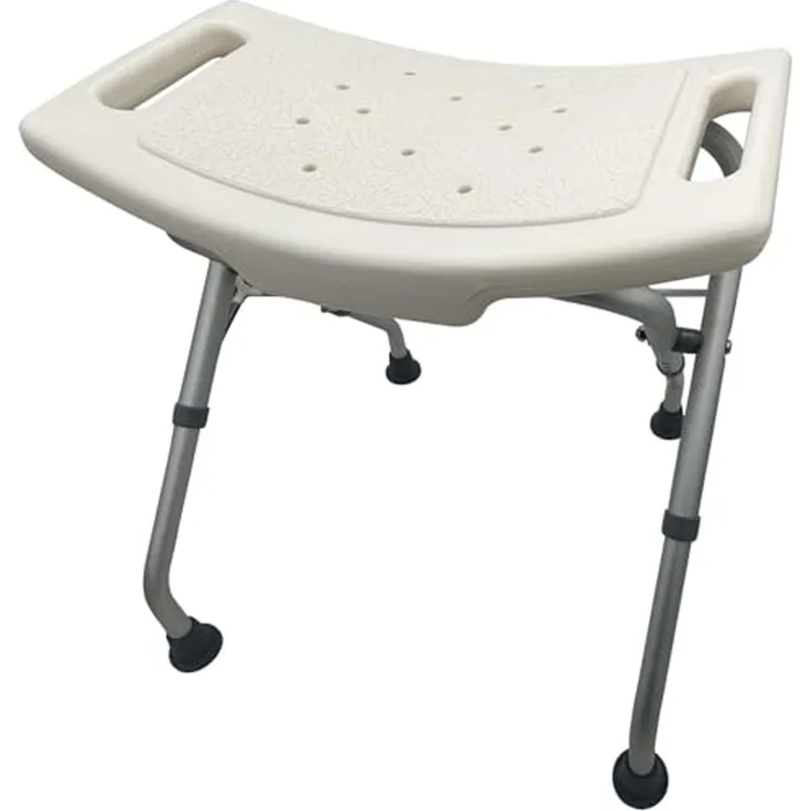 Duschhocker | höhenverstellbarer Duschstuhl 47-51cm | klappbar & platzsparend | rutschfester Duschsitz | Senioren Badhocker | werkzeuglose Montage | Duschhilfe für mehr Sicherheit | Made in Germany