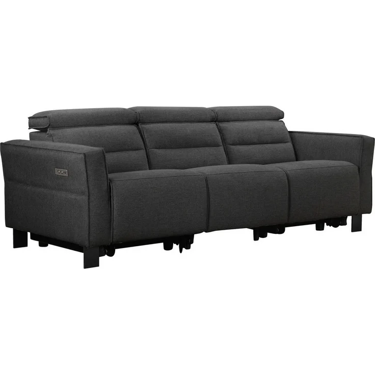 Places of Style 3-Sitzer Carpari, 224cm, manuelle od. elektrische Relaxfunktion in 2 Sitzen, mit USB, Kopfteilverstellung, Echtleder, Kunstleder, Webstoff – Bild 2