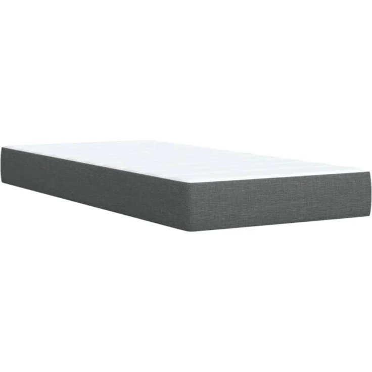 vidaXL Boxspringbett mit Matratze Dunkelgrau 100x200 cm Stoff 3285800 – Bild 10