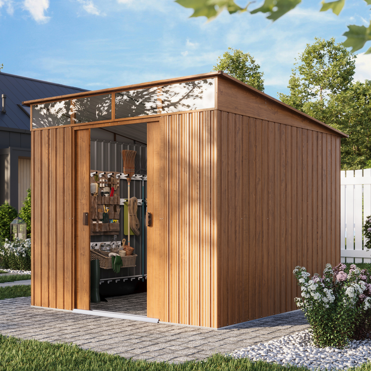 Pergart Gerätehaus Lübeck 88, Holzoptik – Bild 4