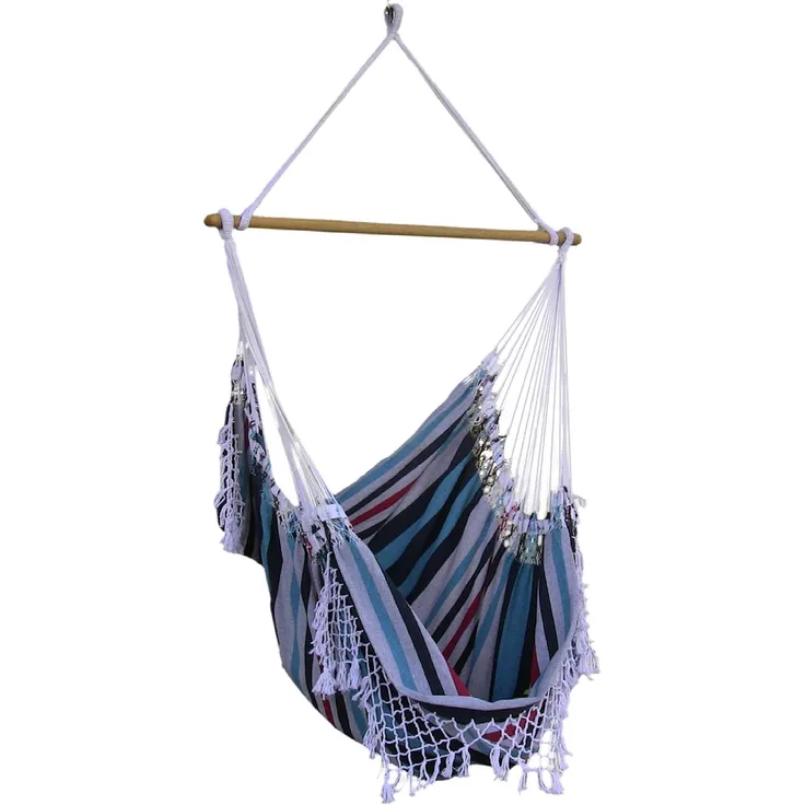 Vivere B512 Hängematte Sessel Baumwolle, Denim, mehrfabig