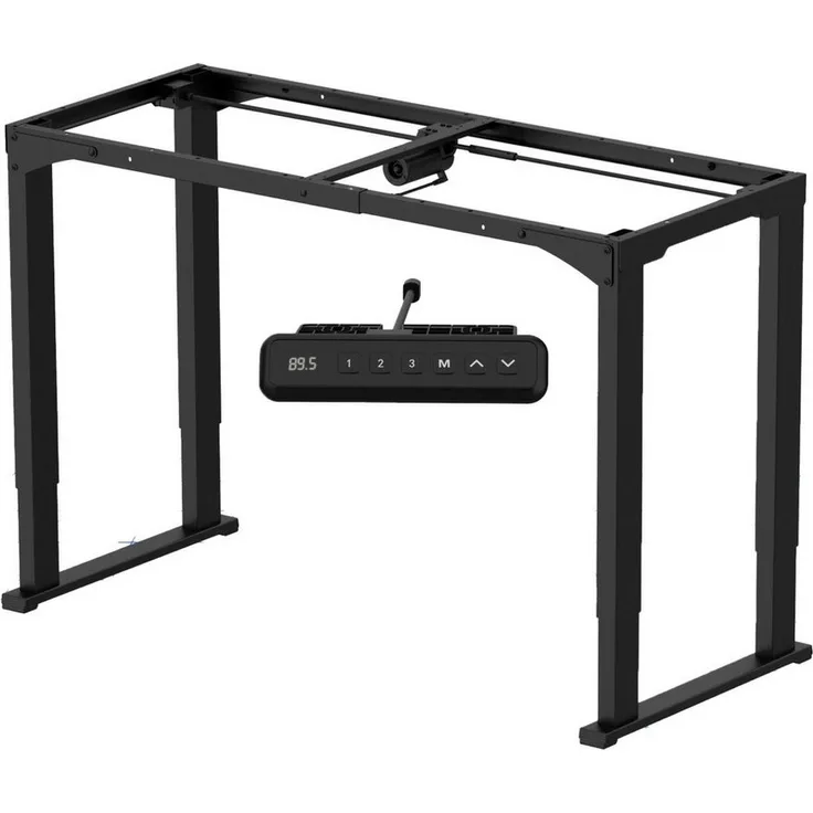 FLEXISPOT Schreibtisch Höhenverstellbarer Schreibtischgestell E2Q, mit 4-Beinen (6-Tasten-Steuerung mit USB-Anschluss, Großzügige Tischplattengröße 120-200 cm, 73-123 cm höhenverstellbar, 150 kg Traglast), Doppelmotor, Optimales Kabelmanagement, Modern...