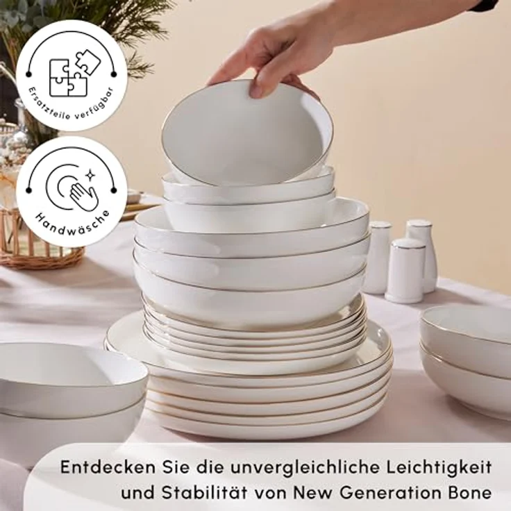 Karaca Geschirr-Set Karaca Favaro Streamline für 12 Personen Geschirrset, 56 Teilig – Bild 7