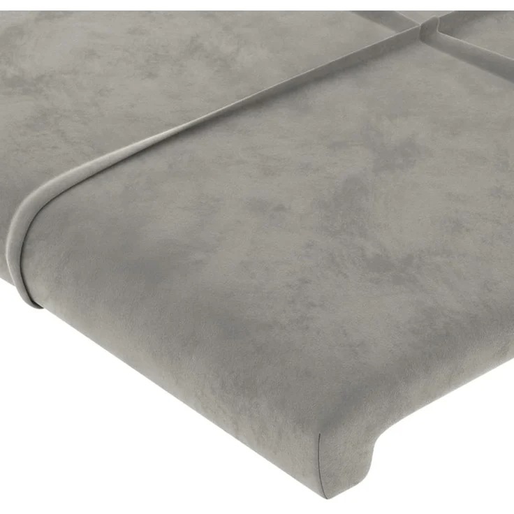 vidaXL Kopfteile 4 Stk. Hellgrau 72 x 5 x 78/88 cm Samt 3116380 – Bild 4