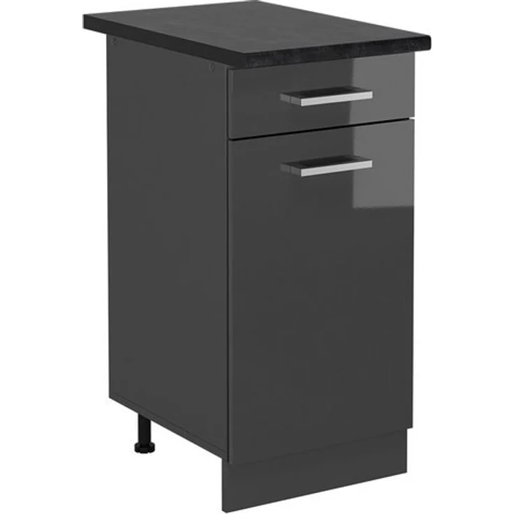 Küchenunterschrank R-Line Anthrazit Hochglanz 40 cm , AP Anthrazit Vicco – Bild 4
