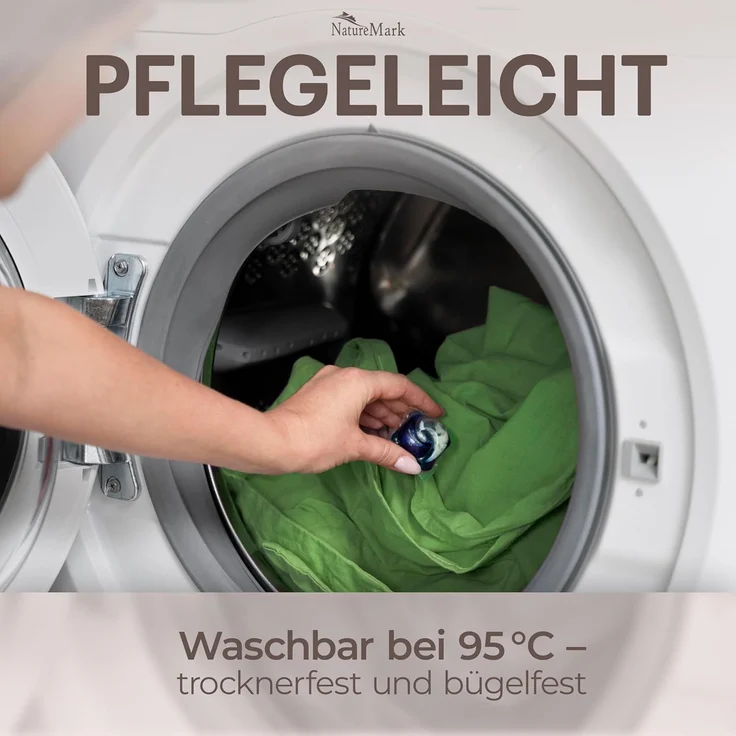 GREEN MARK Textilien Klassische Bettlaken | Betttuch | Laken | Leintuch | Haustuch 100% Baumwolle ohne Gummizug vielen Größen und Farben Größe:240x275 cm, Apfel grün – Bild 7