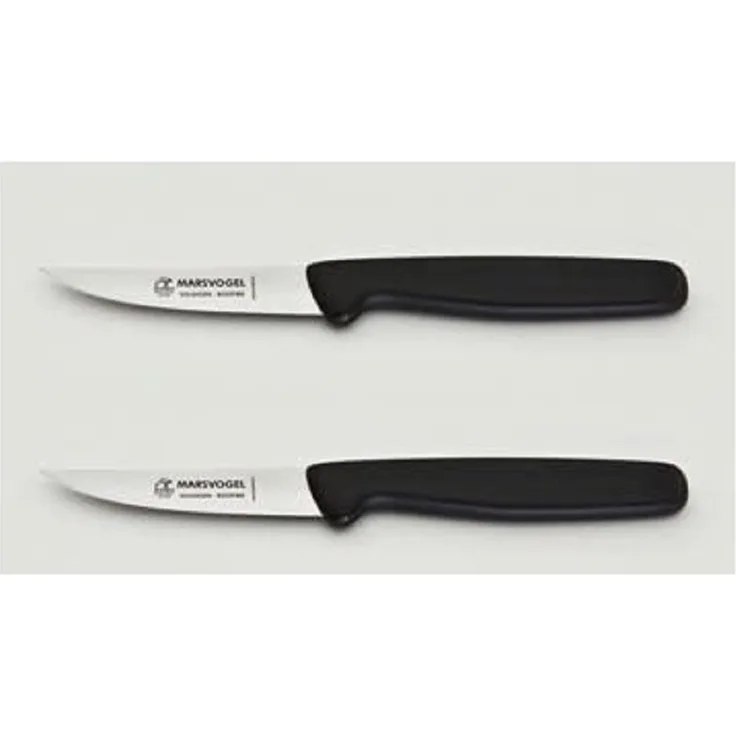 Marsvogel Küchenmesser, rückenspitz, rostfrei, 3"/8 cm PP schwarz 2-tlg.