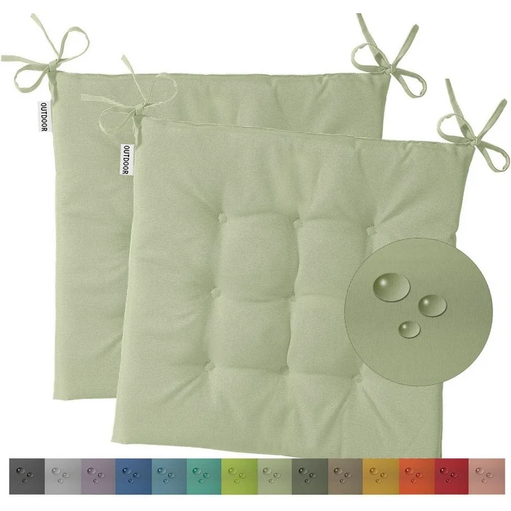 heimtexland Sitzkissen Outdoor Stuhlkissen Garten Stuhlpolster wetterfest, schmutz- und wasserabweisend I UV-beständig I 40 x 40 x 3 cm – Bild 2
