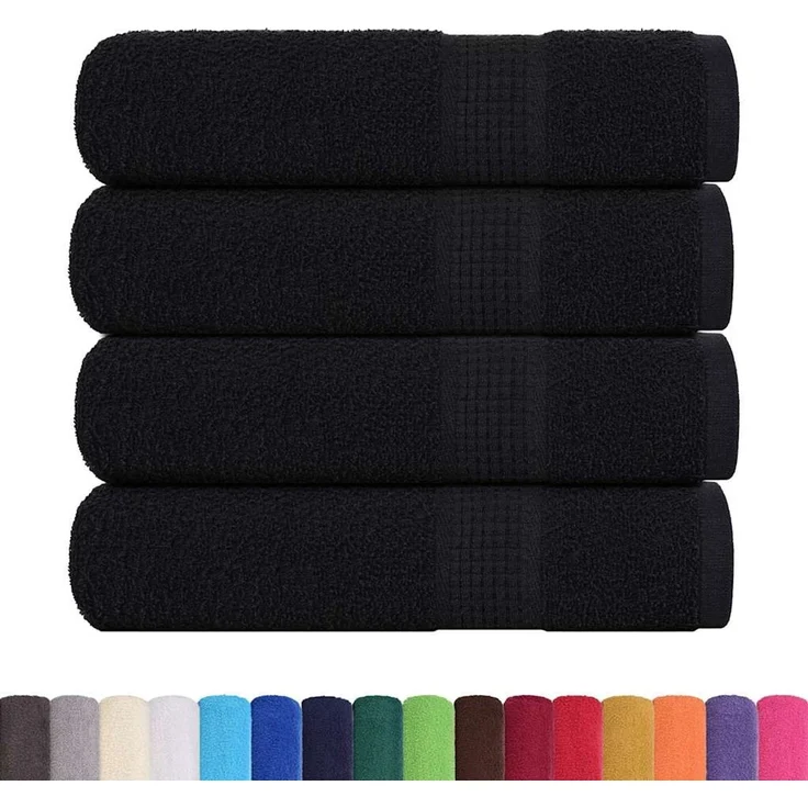 vidaXL Handtücher FROGN 4 Stk. Schwarz 50x100 cm 360 g/m² 136951 – Bild 2