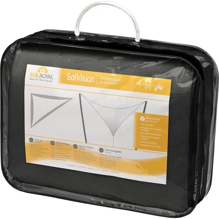Sol Royal Sonnensegel dreieckig 2 x 2 x 2 m Wasserdurchlässig HDPE Atmungsaktiver Balkon Terrasse Sonnenschutz Segel Anthrazit – Segeltuch UV Sonnenschutz Garten Pool Camping - Shade Sails HS9 – Bild 3