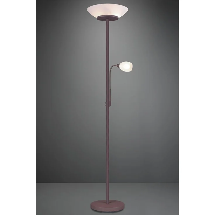 RGB LED Stehleuchte, Glas, weiß, Flexoarm, rost, H 180 cm, GERRY – Bild 10