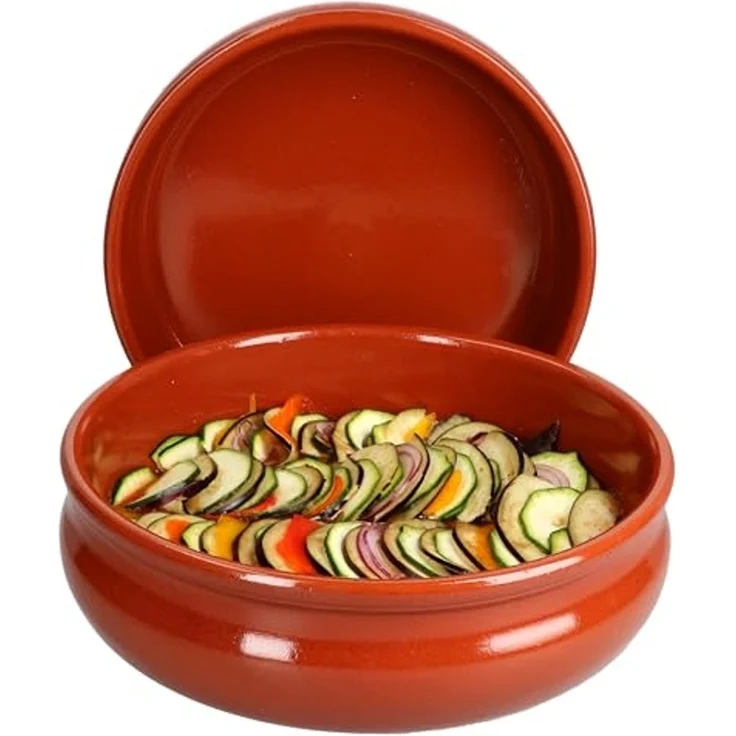 MamboCat Servierschale MamboCat 2x Cazuela Schale Berlin bauchig Tonware Ø 24 cm Größe XL, Steingut – Bild 1