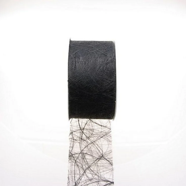 Deko AS Tischläufer Sizoweb Tischband - Trauerflor - schwarz - 7,9 cm - 50 Meter auf der (1-tlg, 1 Rolle Tischläufer), Strapazierfähig – Bild 2