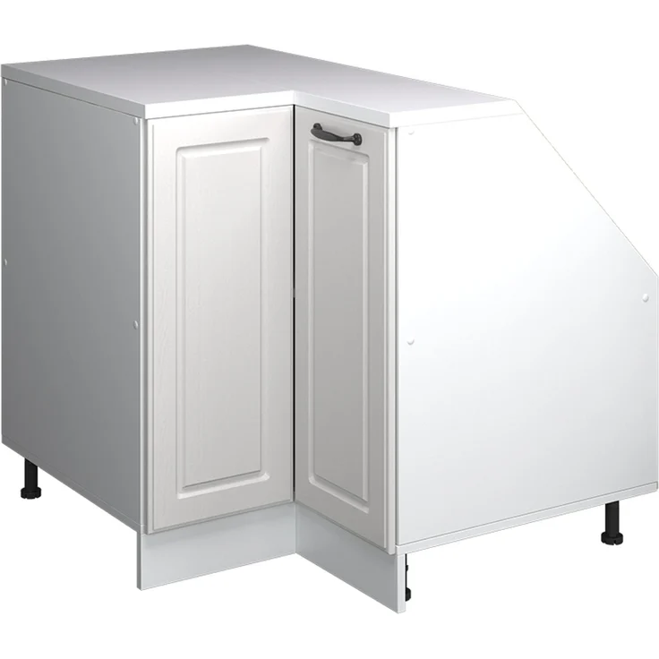 Dachschrägenschrank Eckschrank Rion Weiß Landhaus 75.6 x 81.6 cm mit 1 Tür, Schrankkorpus 60 cm Tiefe Vicco – Bild 1