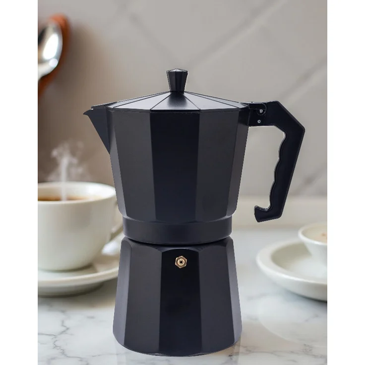 Espressokocher geeignet für alle Herdarten - Mokka-Pot in Schwarz 560 ml – Bild 5