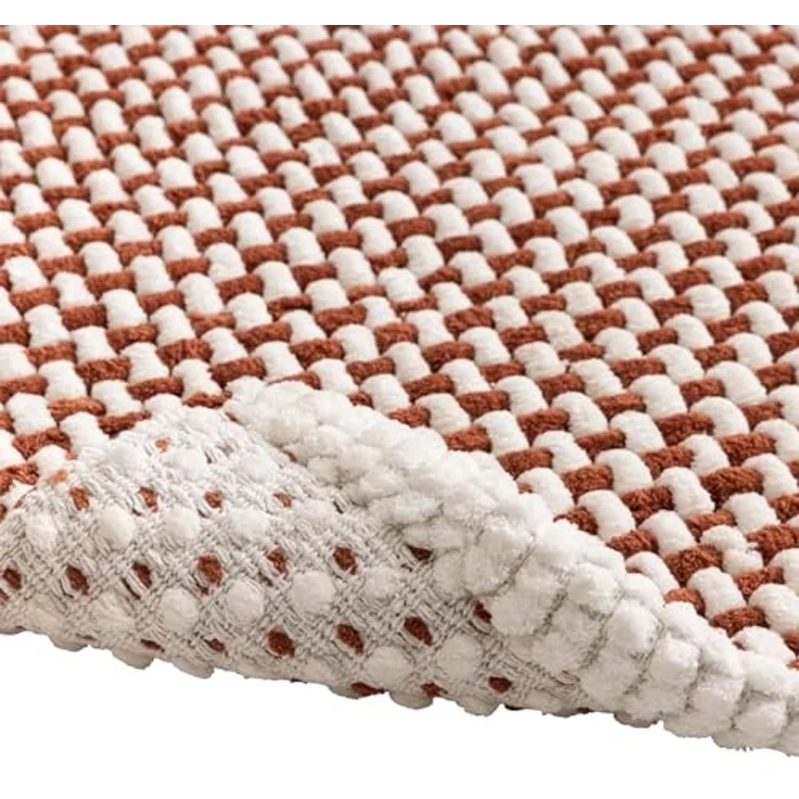 Douceur d'Intérieur, Badteppich Rafael Terracotta, Baumwolle/Polyester, Chenille, 50x80 cm – Bild 5