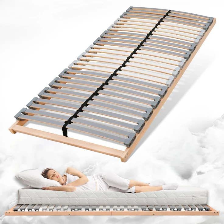 Coemo Starrer Lattenrost "EasyLat" 80x200 cm mit Mittelgurt & 28 Leisten – Bild 1