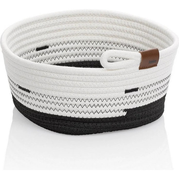 Kela Korb Hedda Baumwolle/Polyester Mischung weiß-schwarz 25x25x12 cm – Bild 5