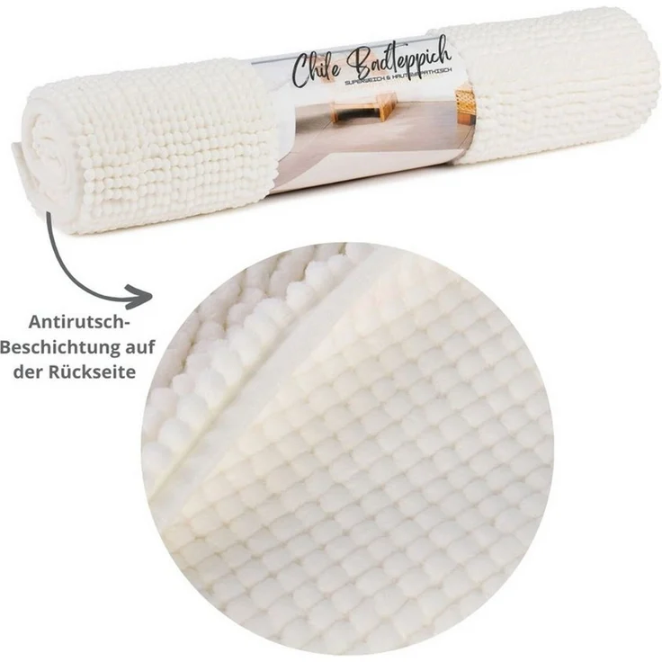 liebling Badematte Badteppich, Fußbodenheizung geeignet, in 3 Größen, Polyester, rechteckig, Antirutsch-Beschichtung, starke Saugfähigkeit, Öko-Tex zertifiziert – Bild 2