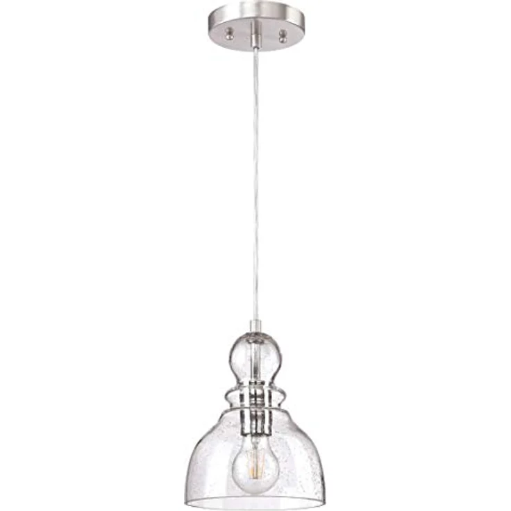 Westinghouse Hängeleuchte Fiona, nickel gebürstet, Ø 18 cm, moderne Pendelleuchte – Bild 2