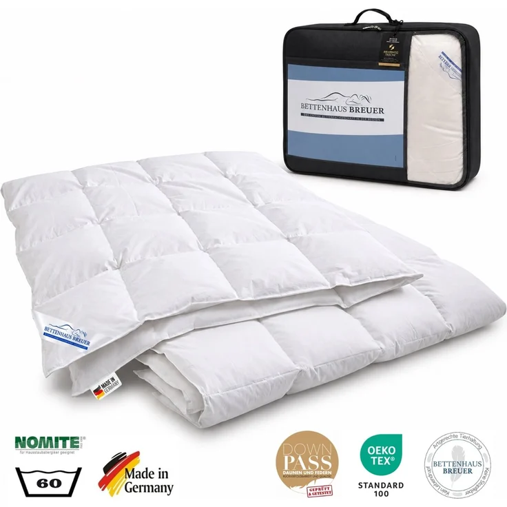 Daunenpass Sommer Daunen Bettdecke Sommerbett Sommerdecke 320g 135x200 – Bild 2
