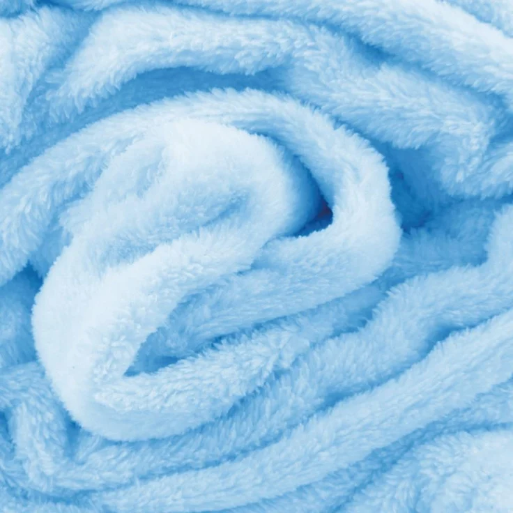 Kuscheldecke 210cm x 280cm hellblau - babyblau – Bild 1