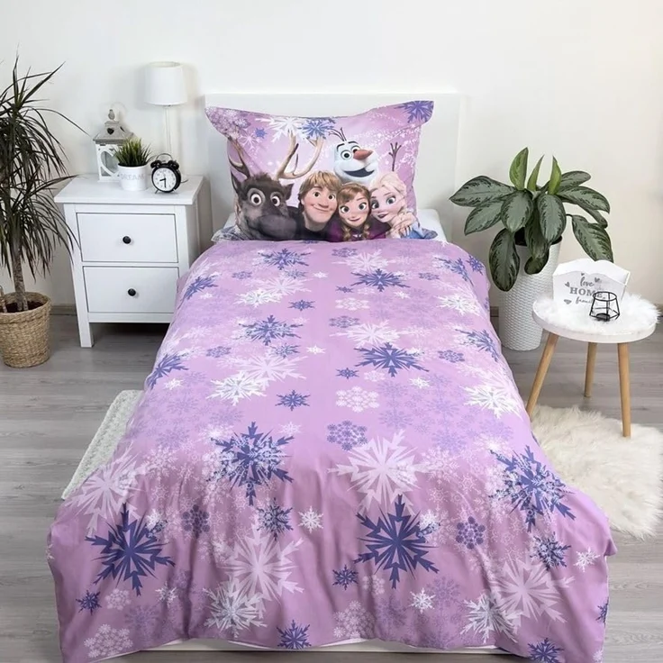 Disney Frozen Bettwäsche-Set 140x200 cm + 70x90 cm aus 100% Baumwolle mit Reißverschluss – Bild 5