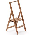 Arredamenti Italia 2-Stufen Leiter Kimora, Holz - zusammenklappbar - 2 Stufen -Farbe: Kirsche Holz AR-It il Cuore del Legno“