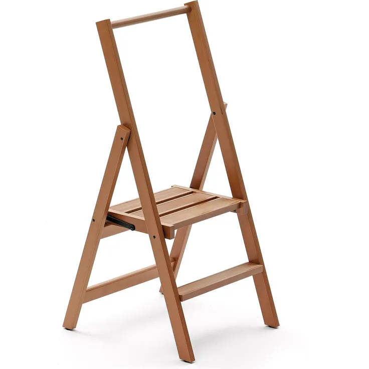 Arredamenti Italia 2-Stufen Leiter Kimora, Holz - zusammenklappbar - 2 Stufen -Farbe: Kirsche Holz AR-It il Cuore del Legno“