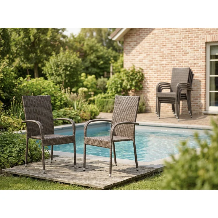 LC Garden »Lübeck« Gartenstuhl Polyrattan – Bild 2