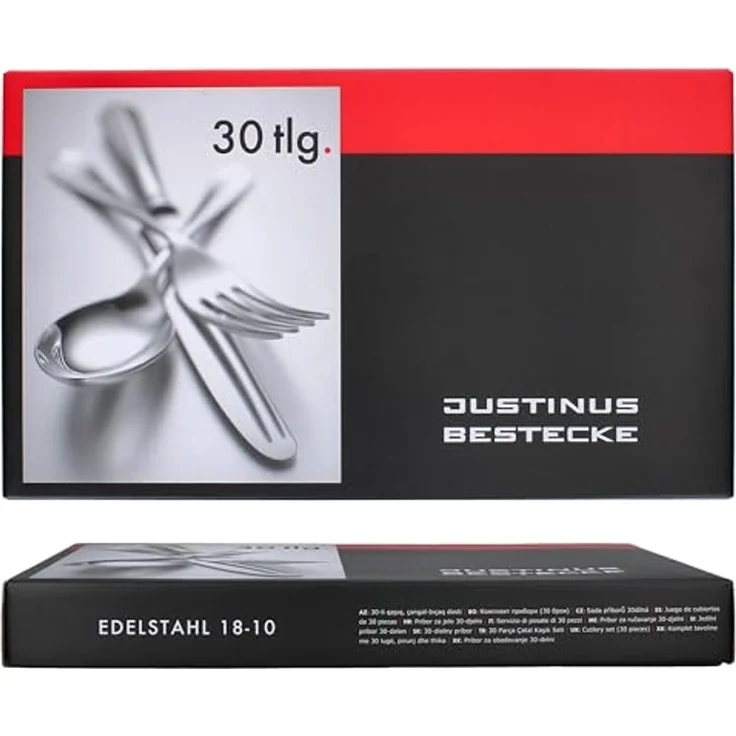 Justinus Besteck-Set 60tlg Twist Komplett-Besteck-Set für 12 Personen, Edelstahl – Bild 5