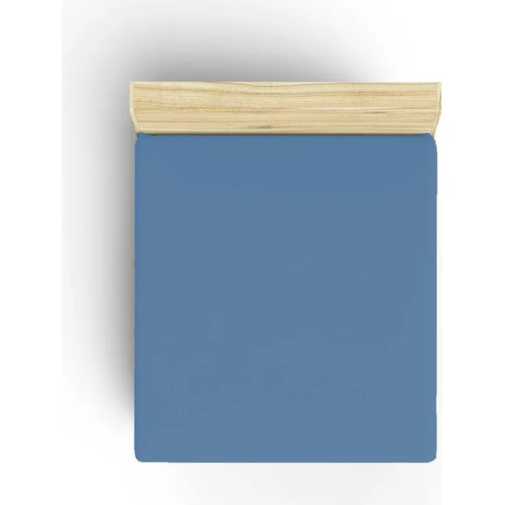 L'essentiel Maison 'Blue' Ranforce King Spannbettlaken (FR) (IT) (ES) (DE), Blau, 200+30 x 160 cm – Bild 1