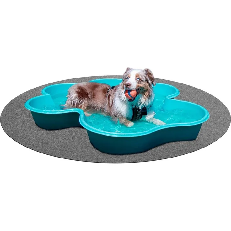 misento Outdoorteppich Poolteppich, rund, Höhe: 4 mm, mit Noppen zur Drainage, pflegeleicht, strapazierfähig