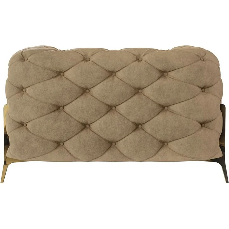 S-Style Möbel Chesterfield-Sessel Ashley mit Goldene Metall Füßen, mit Wellenfederung – Bild 2