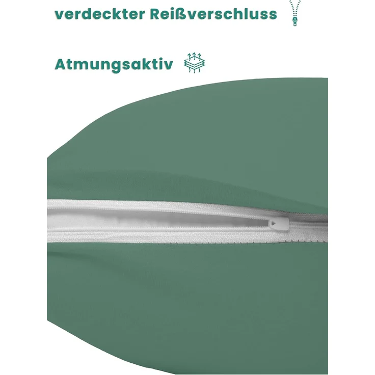 livessa Kissenbezug 100 % Baumwolle, %100 Baumwolle Jersey Stoff 140 g/m², Ultra weich und atmungsaktiv – Bild 3