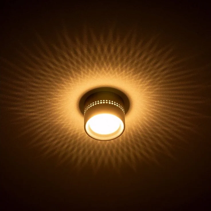 SSC-LUXon LED Aufbaustrahler ALAPI Deckenleuchte Spot schwarz inkl. GX53 LED warmweiß, Warmweiß – Bild 1