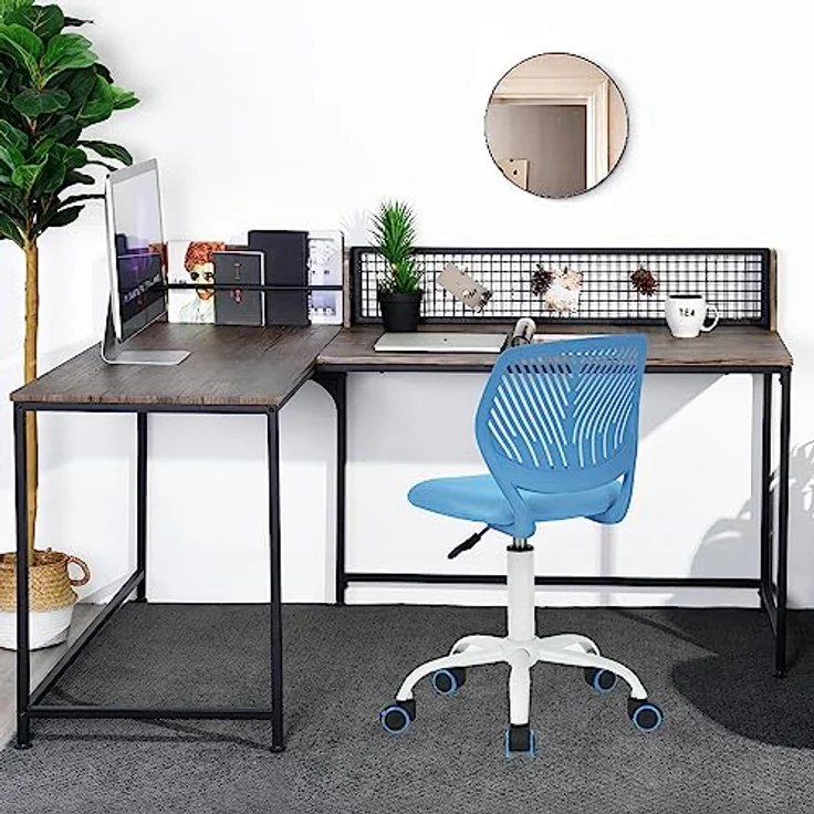 FurnitureR 2X Höhenverstellbarer Drehstuhl - Ergonomischer Schreibtischstuhl für Kinder/Jugendliche, Drehbarer Bürostuhl mit Rollen für Homeoffice & Kinderzimmer – Bild 3