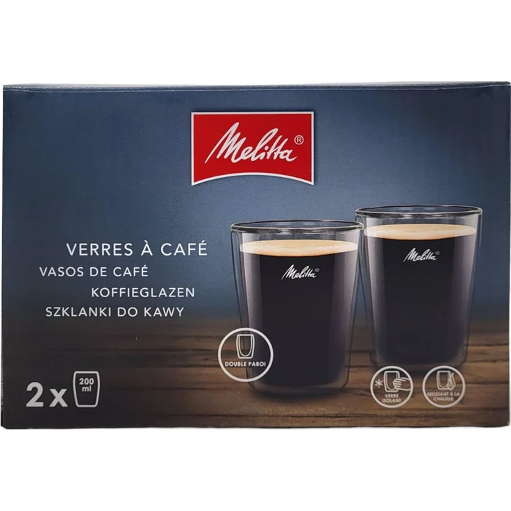 Melitta® Doppelwandige Gläser 2er-Set 200ml aus Borosilikatglas Kaffeetassen Thermogläser Teegläser Kaffeegläser Latte Macchiato Cappuccino – Bild 4