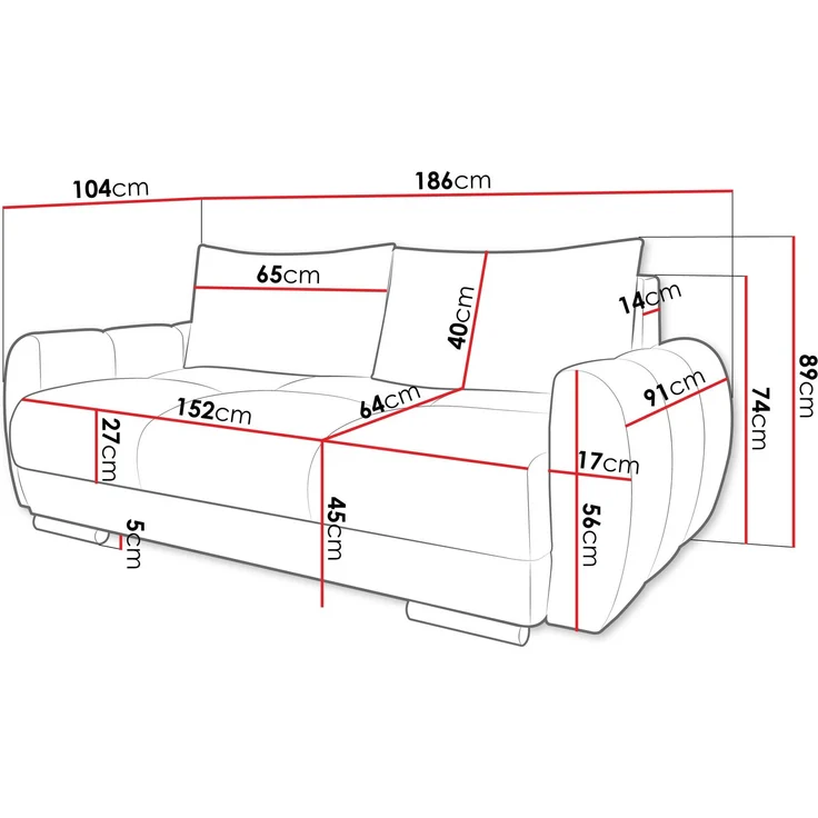 Sofa Lonkor 2 (Farbe: Lumo 40) – Bild 3