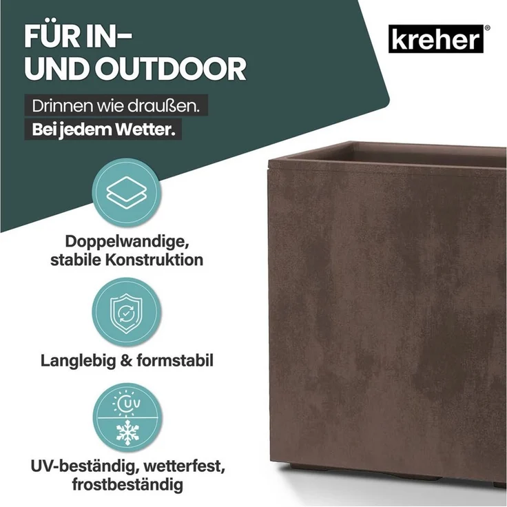 Kreher Pflanzkübel 'Millennium Fence', XXL Sichtschutz in verschiedenen Farben (1 St) – Bild 4