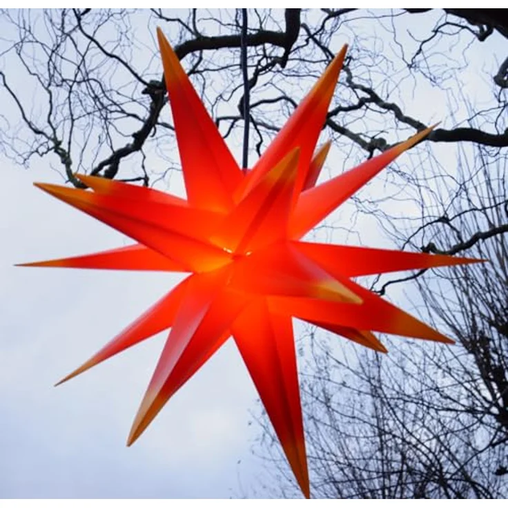 Guru-Shop LED-Stern für außen 3D Außenstern Kaspar, Weihnachtsstern,., Leuchtmittel inklusive – Bild 6