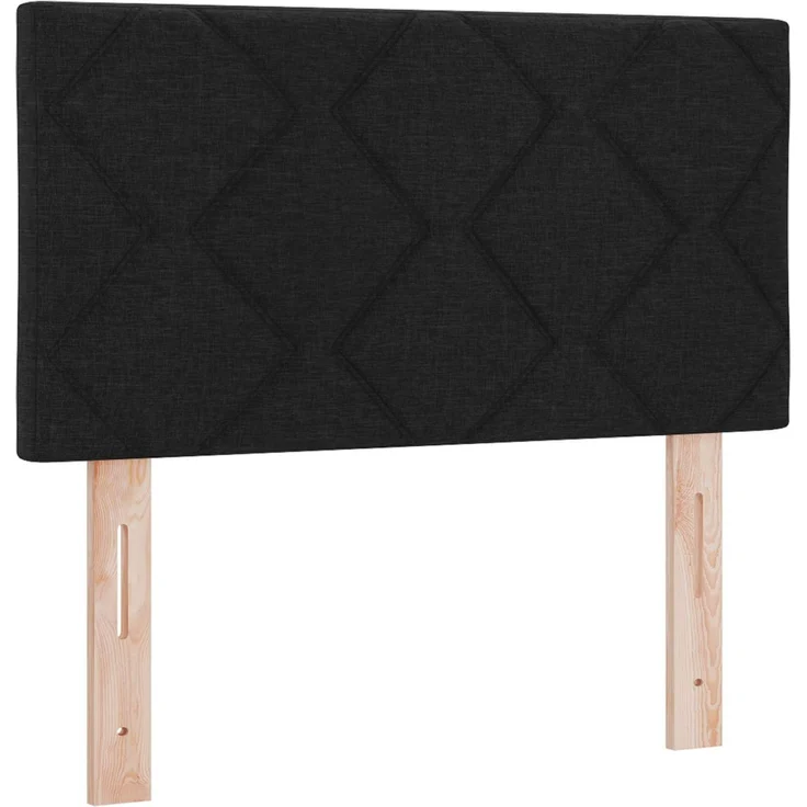 vidaXL Boxspringbett mit Matratze Schwarz 120 x 200 cm Stoff 3450462 – Bild 4