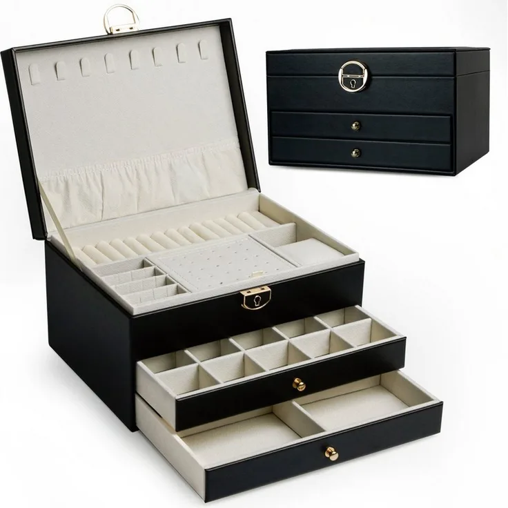 AdelDream Schmuckkasten AdelDream Schmuckkasten dreistöckige Schmuckbox