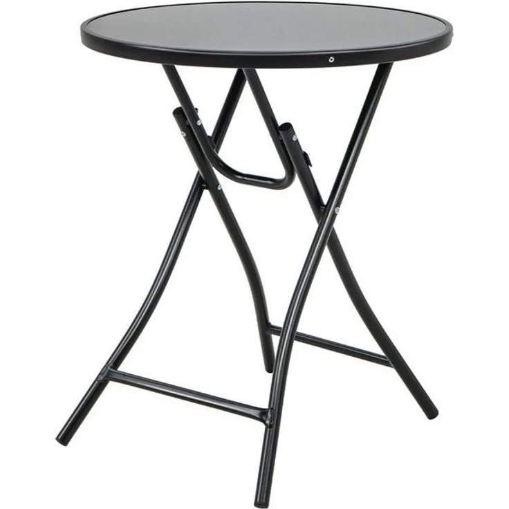 COSTWAY Gartentisch, klappbar, mit X-förmige Metallrahmen – Bild 4